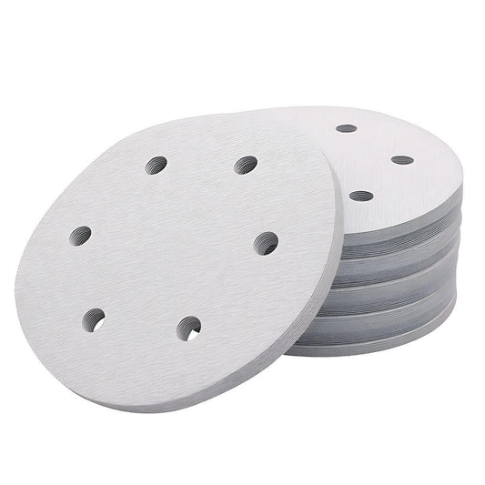 100x 123mm 6/8-Hole Sanding Discs Hook Loop Orbital Sander Pads 80 120 240 Grit - 60 Gritsï¼6-Holeï¼.