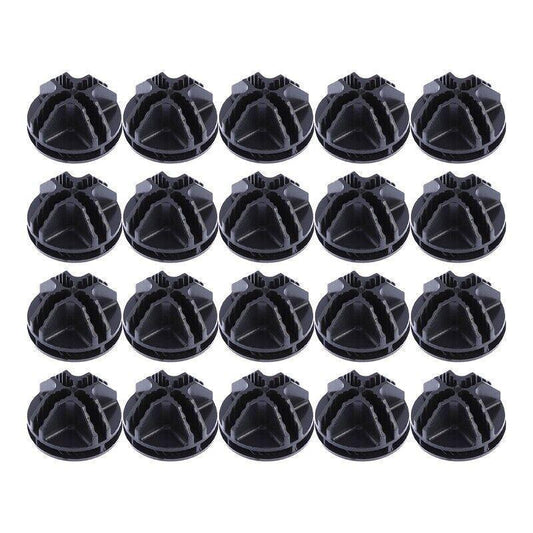 20PCS Wire Storage Cube Plastic Connectors Mesh Snap Plastic Push Grid - White
