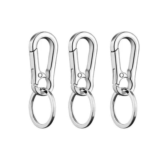 3PCS Zinc Alloy Spring Hook Keychain with Key Rings for Car Keys and Bags.