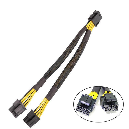 8Pin ATX 12v CPU EPS Power Extension Splitter Cable Adapter Motherboard copper.