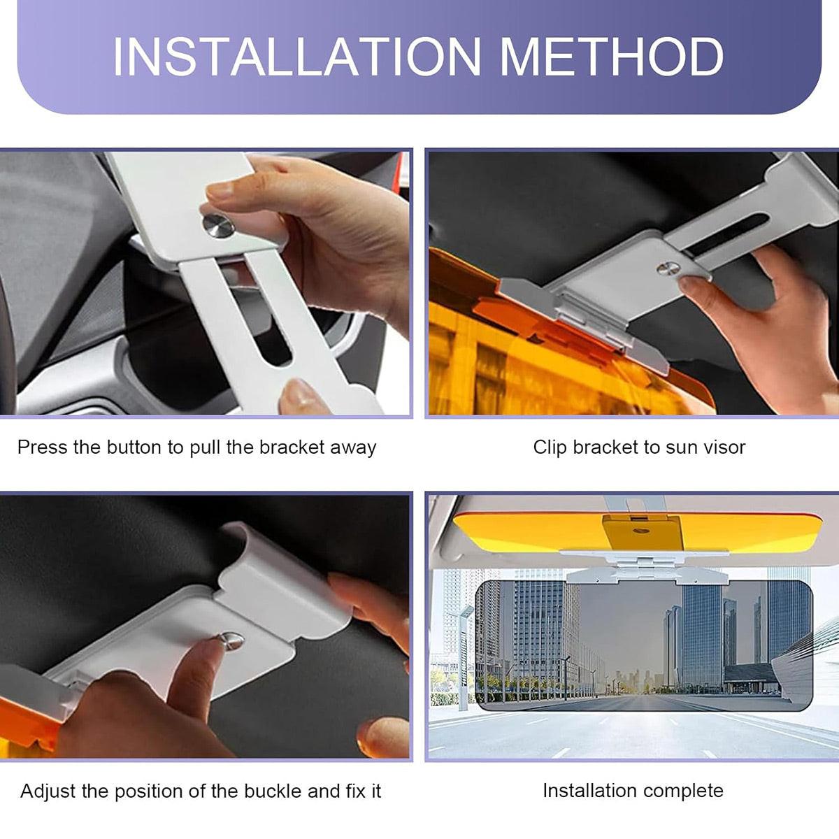 Day Night Anti Glare Sun Visor Mirror High Beam Shield Driver Eye Protection.