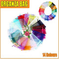 50PCS Organza Bag Sheer Bags Jewellery Wedding Candy Packaging Sheer Bags 10*15 cm - Gold/50PCS