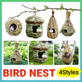 Qttie Bird Nest Breeding Box House Bed Cage Hut Cave Canary Finch Budgie Parrot - Ball