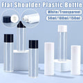50/100/150ml Plastic Toner Lotion Bottles Refillable Travel Cosmetic Containers - Black Lid + White Bottle - 50ml