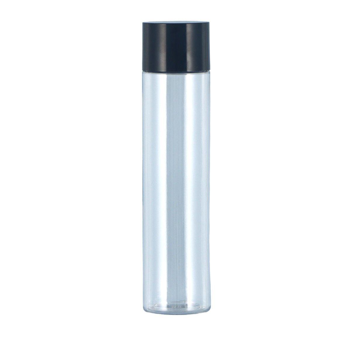 50/100/150ml Plastic Toner Lotion Bottles Refillable Travel Cosmetic Containers - Black Lid + White Bottle - 50ml