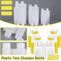 250-1000ml Plastic Twin Chamber Bottle with Tamper Evident Cap for Chemical Liquids - 8Pcs 250ml.