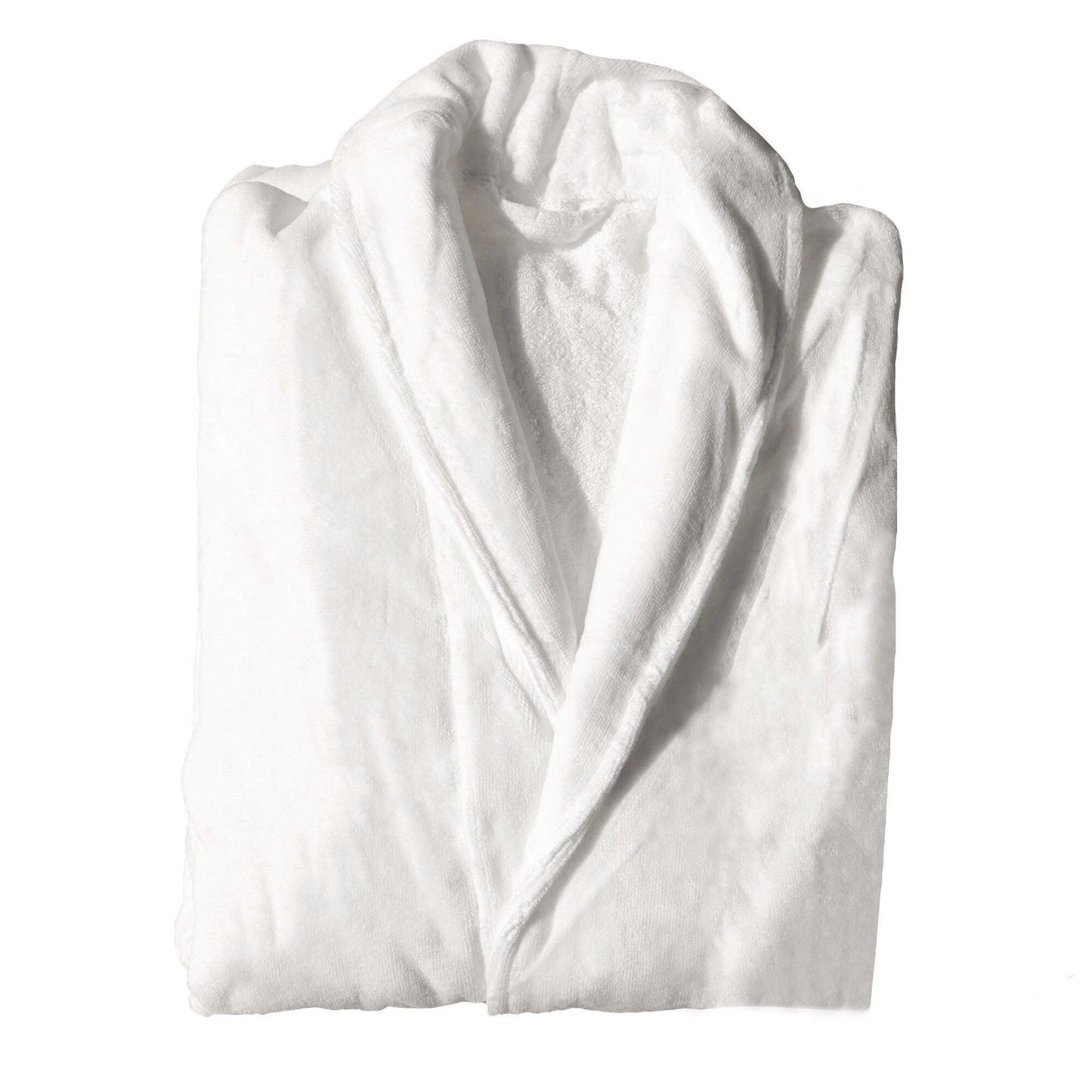 Cotton Kimono Collar Bathrobe Hotel Quality Thick Fleece Towel Embroidered Robe - Waffle