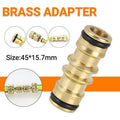 Brass Garden Hose Connector Fitting Double End Quick Joiner for 12mm Pipe Repair.
