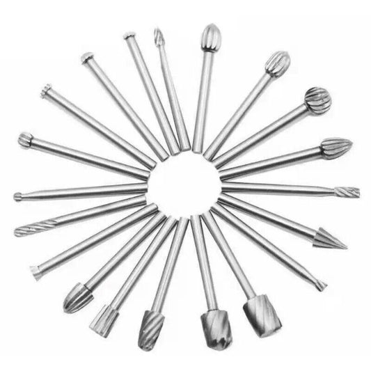 20Pcs Tungsten Steel Solid Carbide Burrs For Dremel Rotary Tool Bit Accessories.