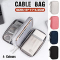Electronic Accessories Cable Bag Organizer Travel Pouch Storage Cases Charger - Navy.