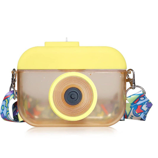 Plastic Camera Straw Mug Backpack Leak Proof Outdoor Travel Mug Hiking Camping.