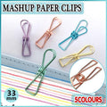 10X Spring Paperclips Metal Wire Hollow Out Clips 33mm Mini Binder Paper Clip - Green