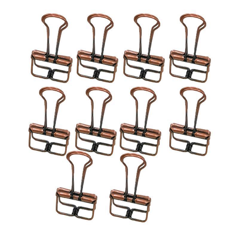 Solid Color Hollow Out Swallowtail Metal Binder Bookmark Clips Office Supplies - Black