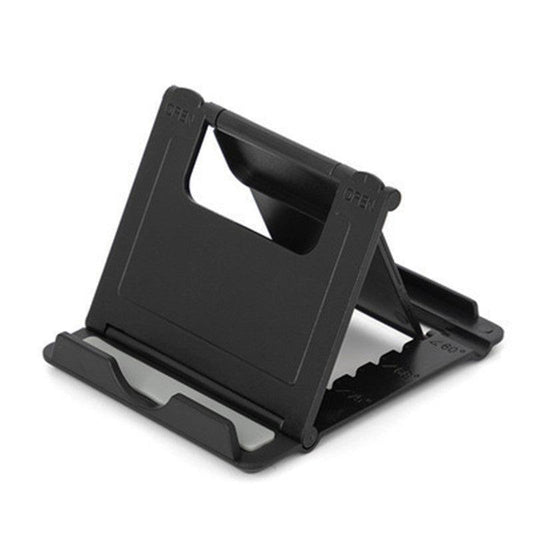 Universal Foldable Tablet and Phone Stand Adjustable Portable Desk Holder - Yellow.