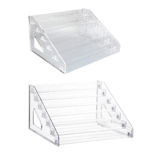 6/7 Layer Nail Polish Storage Box Multi Layer Clear Display Rack Organizer Stand - 7-Tier.