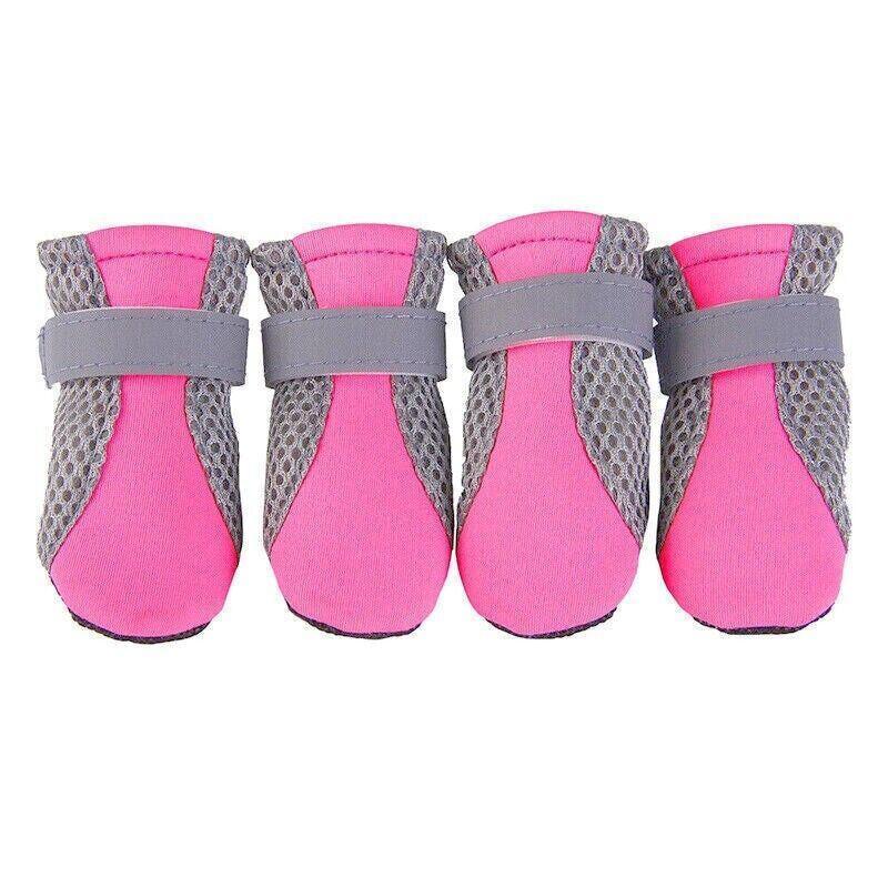 4PCS M Size Anti Slip Waterproof Protective Dog Shoes Rain Boots Pet Socks Booties - Red
