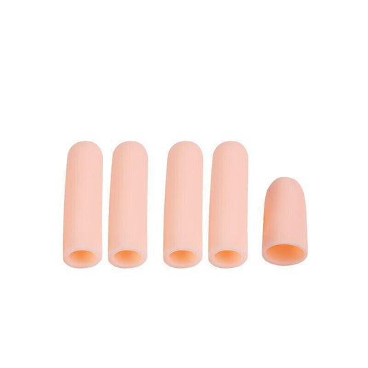 5Pcs Silicone Finger Protector Finger Caps Tube Anti-Slip Finger Cover Au Stock.
