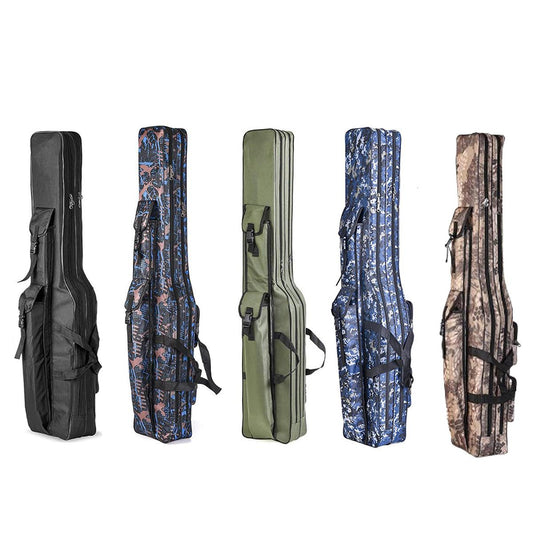 130cm Big Belly Fishing Tackle Bag Rod Storage Carry Case Outdoor Fishing Bag - Snake skin camouflage.