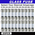 20Pcs M205 Glass Fuse 5Mm X 20Mm Slow Blow 250V / Select From 0.5A To 10A Amp - 20PCS F3A.