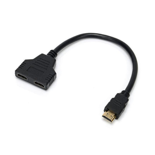 Hdmi Splitter 1 In 2 Out Cable Adapter Converter 1080P Multi Display Duplicator.