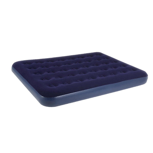 King Size Inflatable Airbed Easy Inflate Flocked Air Mattress Camping Guest Bed.