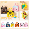 3D Bento Lunch Bag Cartoon Handbag Insulated Food Box Bag for Students LunchTote - Yellow Duck.