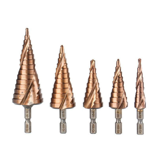 Hss M35 Cobalt Steel Step Cone Drill Bit Hole Saw Cutter 4-12/20/32Mm 5-21/27Mm - M35 Co 4-12mm.