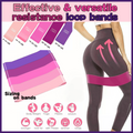Exercise Resistance Bands Loop Power Strength Training Fitness Yoga Pilates Gym - Dark Pink (600*50*0.7MM).
