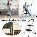 Folding Portable Multi Step Ladder with Handrail Household A Type Iron Ladder.