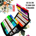 12-120 Watercolor Brush Pen Set Artist Sketch Marker - White-36 Colours