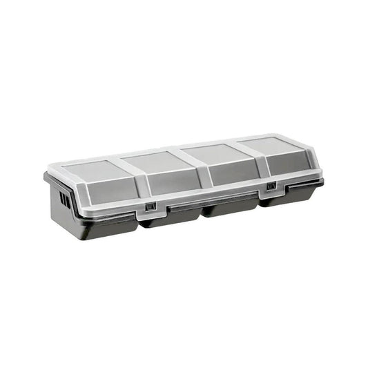 Plastic Screw Parts Storage Box Small Hardware Organizer Case with Four Grids.