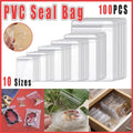 100pcs PVC Self-Sealing Jewelry Bags Anti-Oxidation Storage Dustproof Bags - 11*11cm.