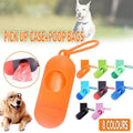 Portable Dog Waste Bag Dispenser with Refill Rolls for Pet Walking Cleanup - Blue
