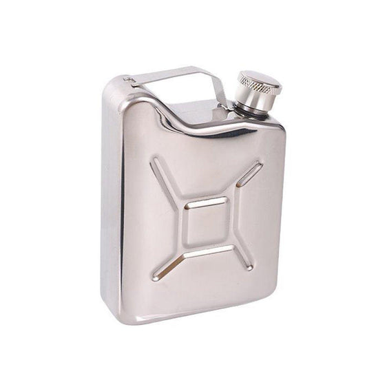 146ml Portable Outdoor Camping Oil Can Thick Stainless Steel Fuel Bottle Flask.