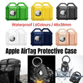 Waterproof Apple AirTag Protective Case TPU Cover Air Tag Tracker Loop Holder - Green.