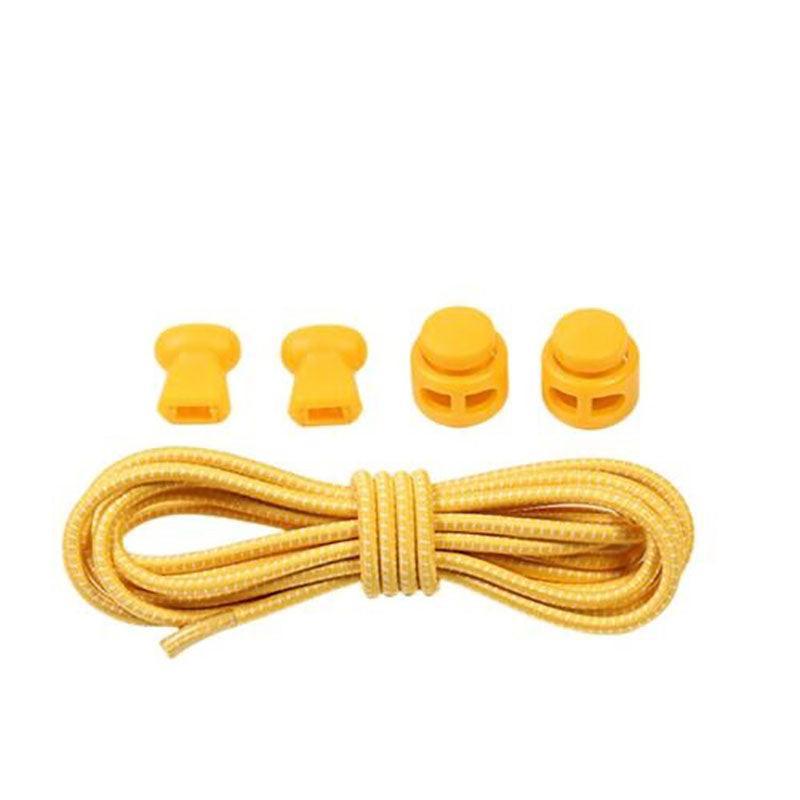 No Tie Elastic Shoelaces with Toggle Locks for Sneakers Running Walking Shoes - Orange