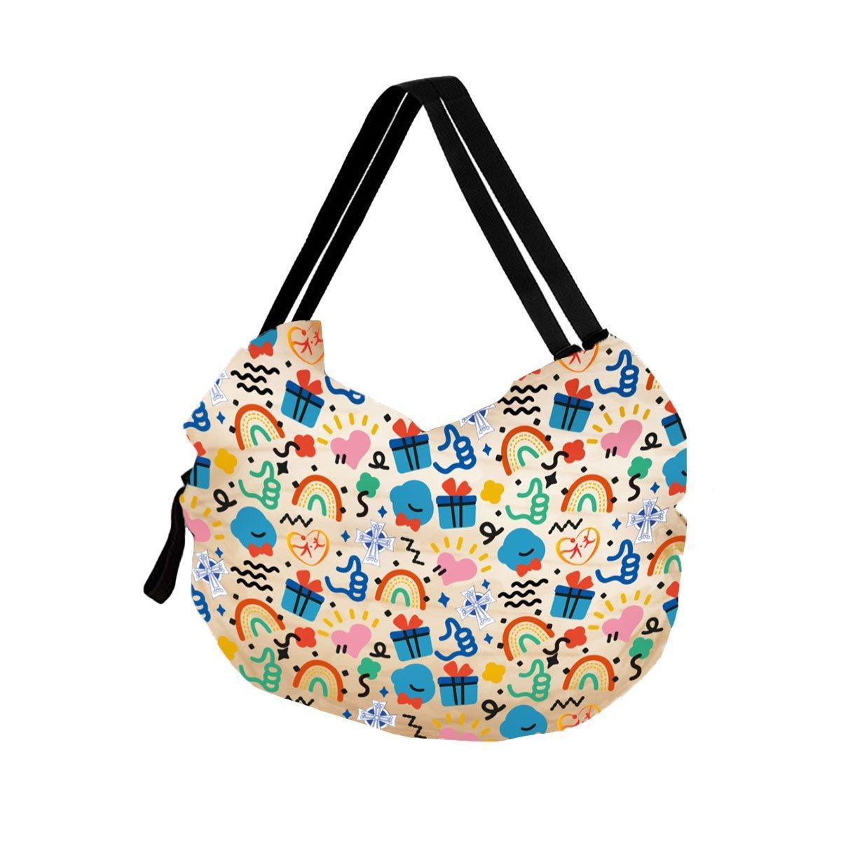 Large Foldable Eco-Friendly Shopping Bag Reusable Thickened Portable Travel Tote - 5
