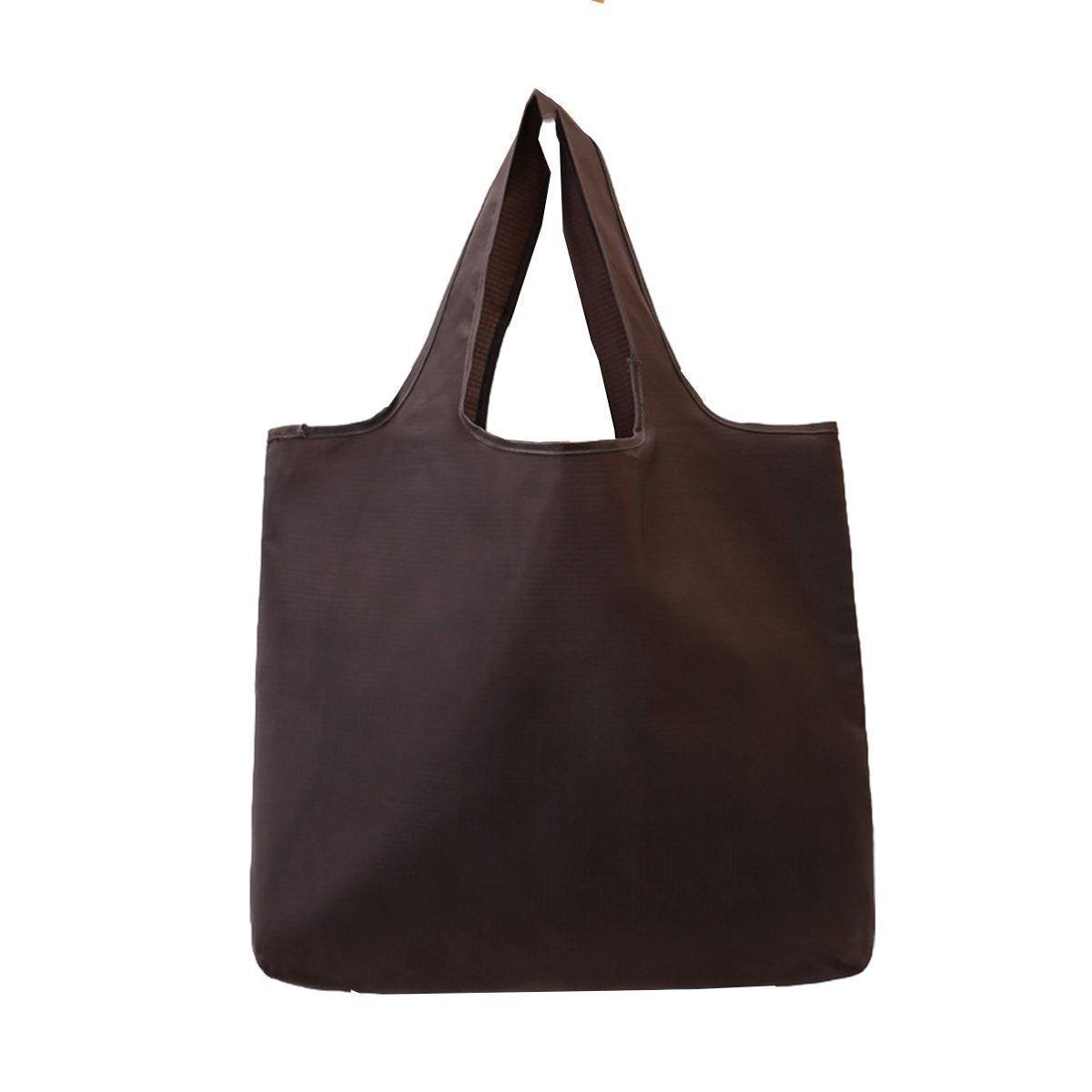 Large Multi Colour Waterproof Shopping Bag Foldable Portable Reusable Bag - Wine Red
