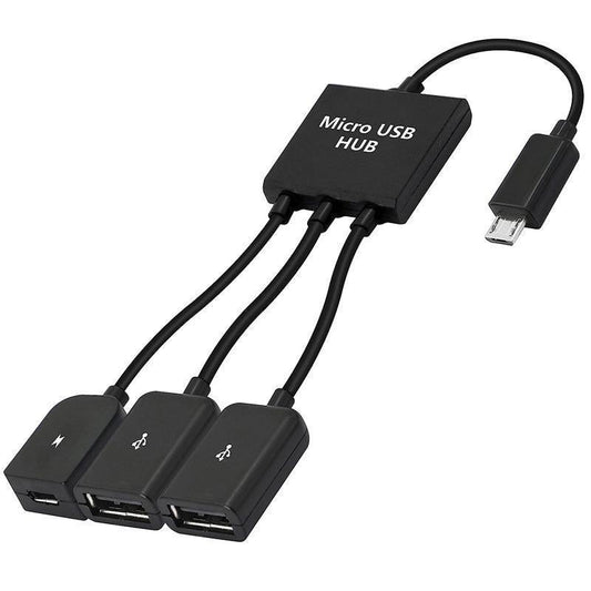 Micro USB 2.0 OTG HUB Cable Adapter AU Male to Female Dual Host Fast Transfer.