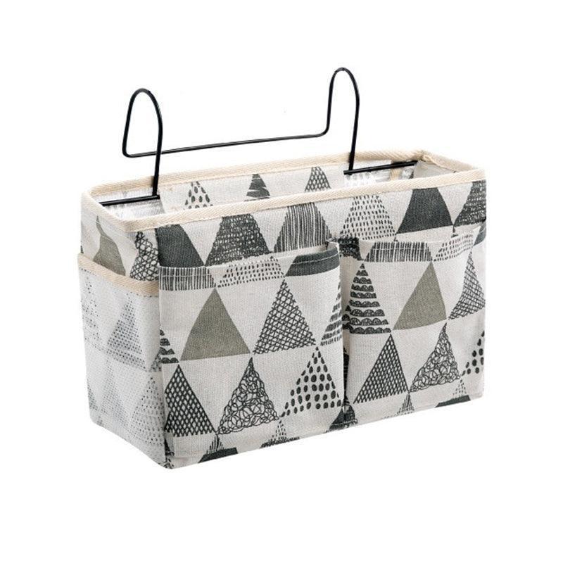 Hanging Bedside Storage Caddy with Pockets for Bunk Bed Dorm Couch Organizing - Green.