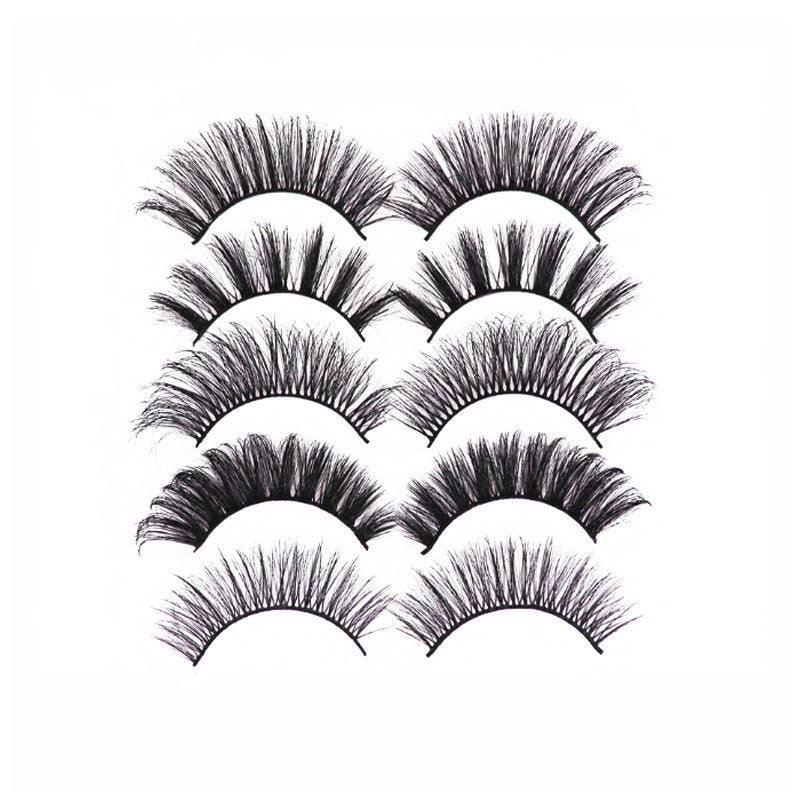 5 Pairs 3D Thick Mink Fake False Eyelashes Natural Long Wispy Makeup Lashes Au - 3D-52