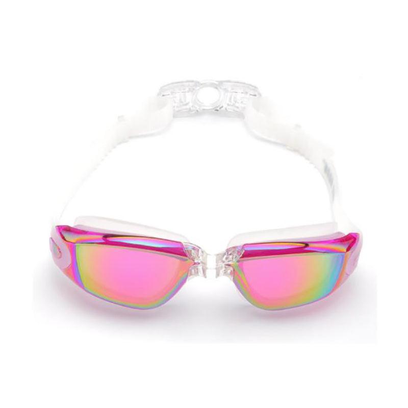 Unisex Swimming Goggles Waterproof Anti Fog Adjustable Swim Glasses for Men Women - Purple