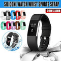 L Size Silicone Watch Wrist Sports Strap For Fitbit Charge Band Wristband Replacement - Grey