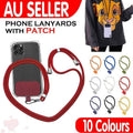 Adjustable Phone Lanyard with Patch for Most Cases Neck Strap Holder - Orange.