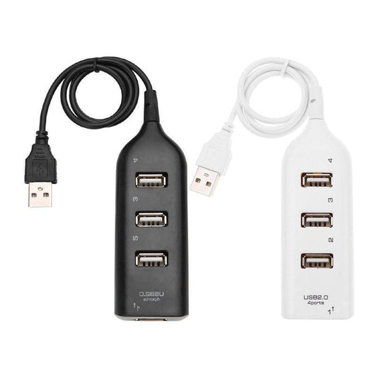 Multi Usb Hub 4 Port High Speed Slim Compact Expansion Smart Splitter Oz Au - White.