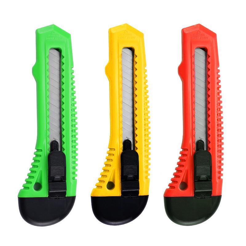 1/2/3PCS Utility Stanley Knife With Blades Blade Retractable Heavy Duty Box Cutter - Red-1PC