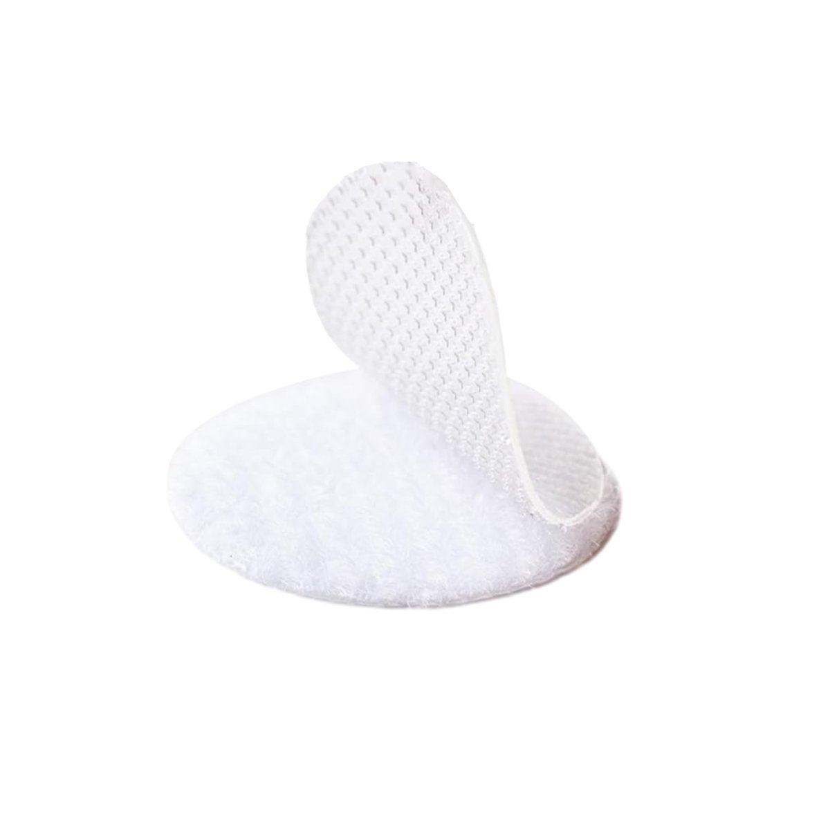 Strong Sticky Round Self Adhesive Dots DIY Bond Tape No Mark Fasteners - White 30Pairs - 15mm
