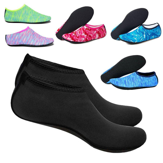 Unisex Water Shoes Slip On Aqua Socks Swim Surf Diving Yoga Exercise Reef Shoes - Black-XXL