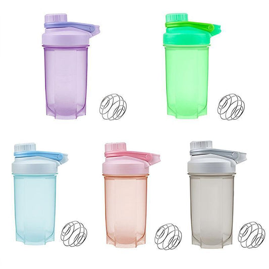 500ml Protein Powder Shake Ball Bottle Sport Mixer Shaker Mixing Drinking Cup - Purple.