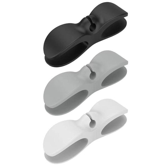 Wire Cable Organizer Holder Cord Wrapper Winder For Kitchen Appliances Computer - 3PCS White.